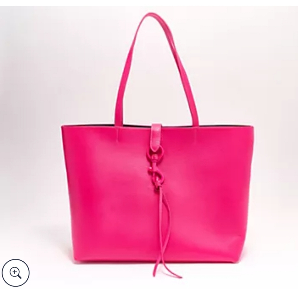 NEW Rebecca Minkoff Megan Triple Entry Leather Pink Tote Bag Purse - Picture 8 of 8